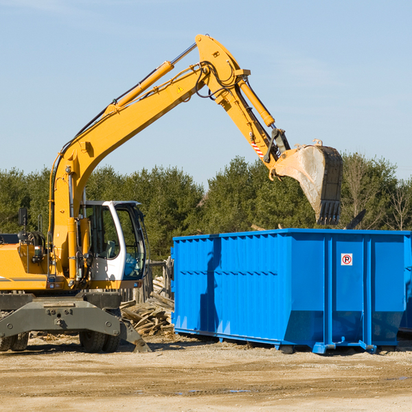 what size residential dumpster rentals are available in Roundhead OH